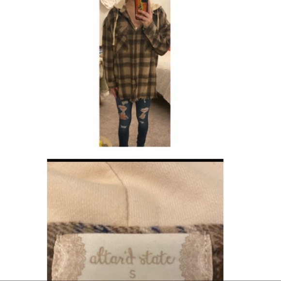 Altar’d state flannel hoodie - Picture 2 of 4